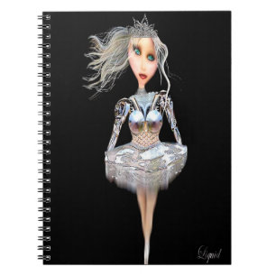 Cyborg Liquid Ballerina Notebook