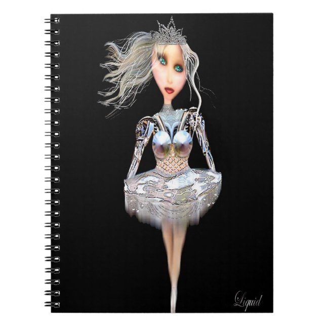 Cyborg Liquid Ballerina Notebook (Front)