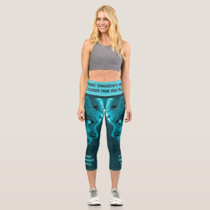 CYBORG ROBOTIC HEAD CAPRI LEGGINGS