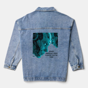 CYBORG ROBOTIC HEAD DENIM JACKET