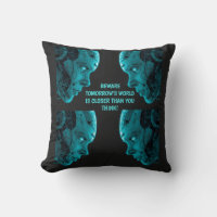 CYBORG ROBOTIC HEAD Throw Cushion