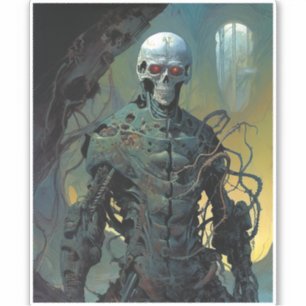 Cyborg Skeleton Futuristic Science Fiction