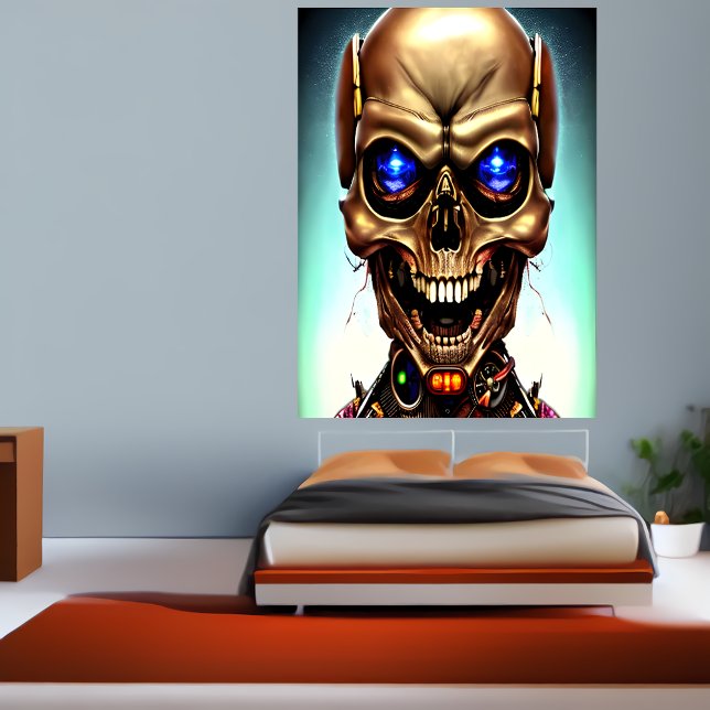 Cyborg Skull | AI Art Poster (Creator Uploaded)