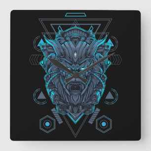 Cyborg Square Wall Clock
