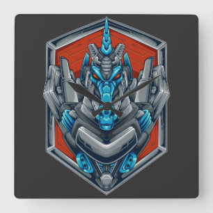 Cyborg Square Wall Clock
