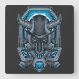 Cyborg Square Wall Clock