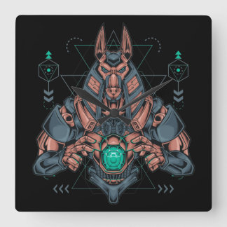 Cyborg Square Wall Clock