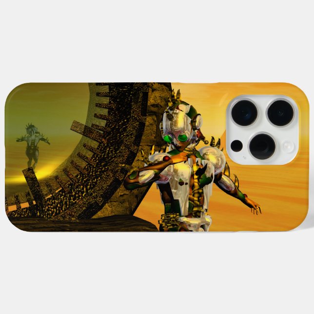 CYBORG TITAN,DESERT HYPERION Science Fiction Scifi Case-Mate iPhone Case (Back (Horizontal))