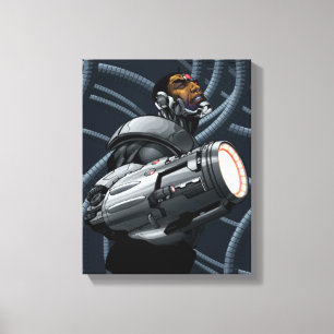 Cyborg & Weapon Bust Canvas Print