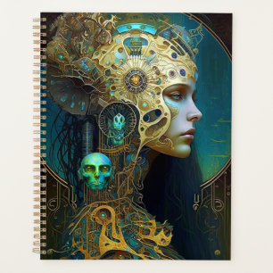 Cyborg Woman Fantasy Sci-Fi Art Planner