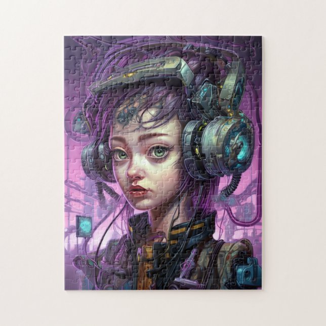 Cyborg Woman Science Fiction Jigsaw Puzzle (Vertical)