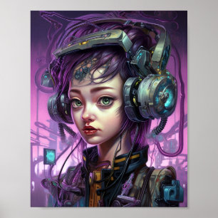 Cyborg Woman Science Fiction Poster