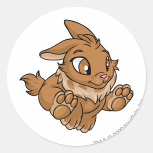 Cybunny Brown Classic Round Sticker