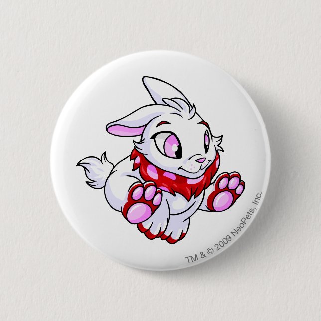 Cybunny Red 6 Cm Round Badge (Front)