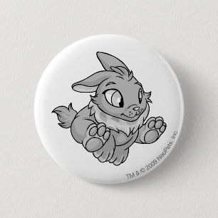 Cybunny Silver 6 Cm Round Badge