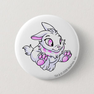 Cybunny White 6 Cm Round Badge