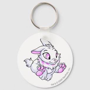 Cybunny White Key Ring