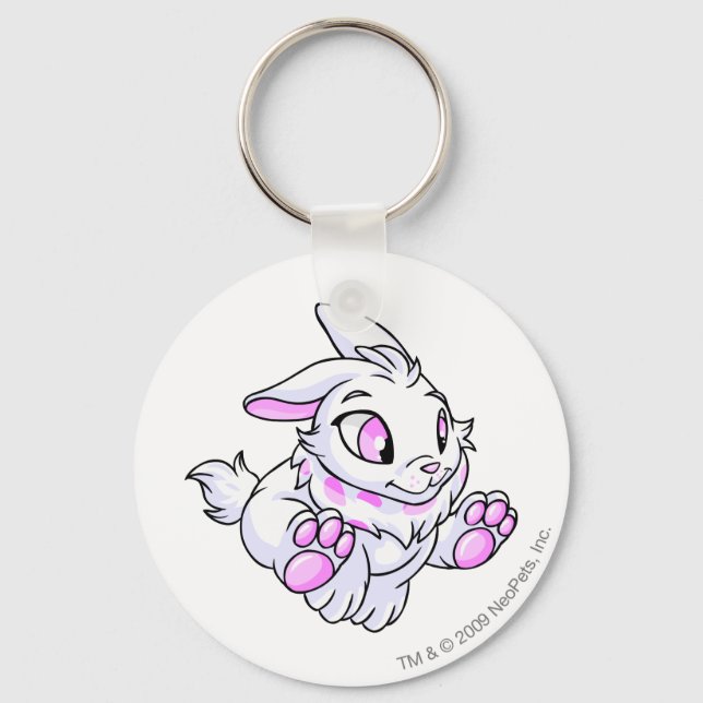 Cybunny White Key Ring (Front)