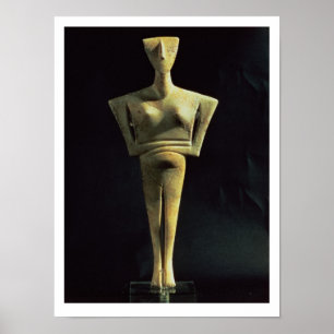 Cycladic female figure, from the Island of Amorgo, Poster