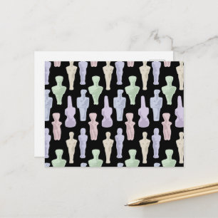 Cycladic Figurines Holiday Postcard