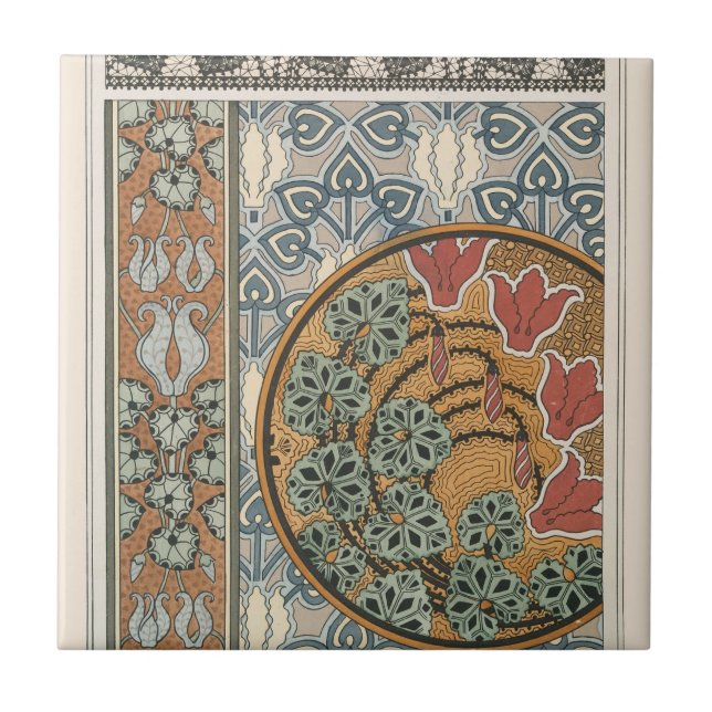 Cyclamen 3 by Maurice Pillard Verneuil Ceramic Tile (Front)