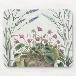Cyclamen and Lavender: 1.Cyclamen Romanum; 2.Spica Mouse Pad