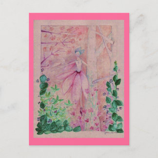 cyclamen elve postcard