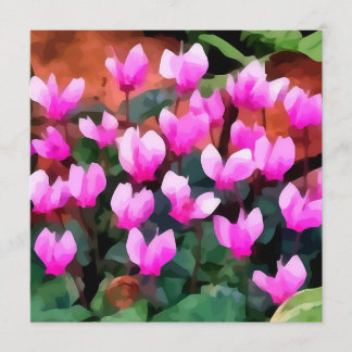 Cyclamen Flowers Invitation