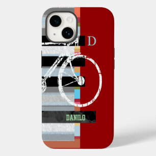 cycle/cycling , stripes and name iPhone case