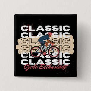 Cycle enthusiast 15 cm square badge