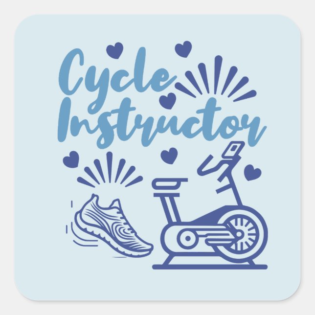 Cycle instructor Gift for Bike Lover Square Sticker (Front)