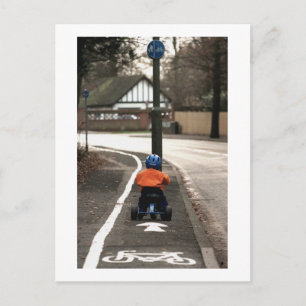 Cycle lane postcard