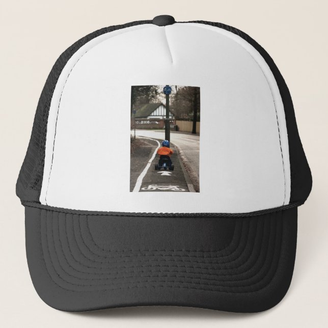 Cycle lane trucker hat (Front)