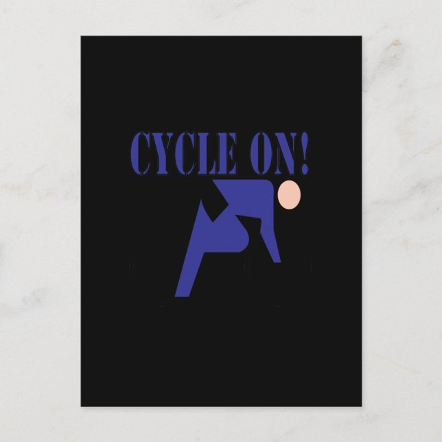 Cycle On Postcard (Front)