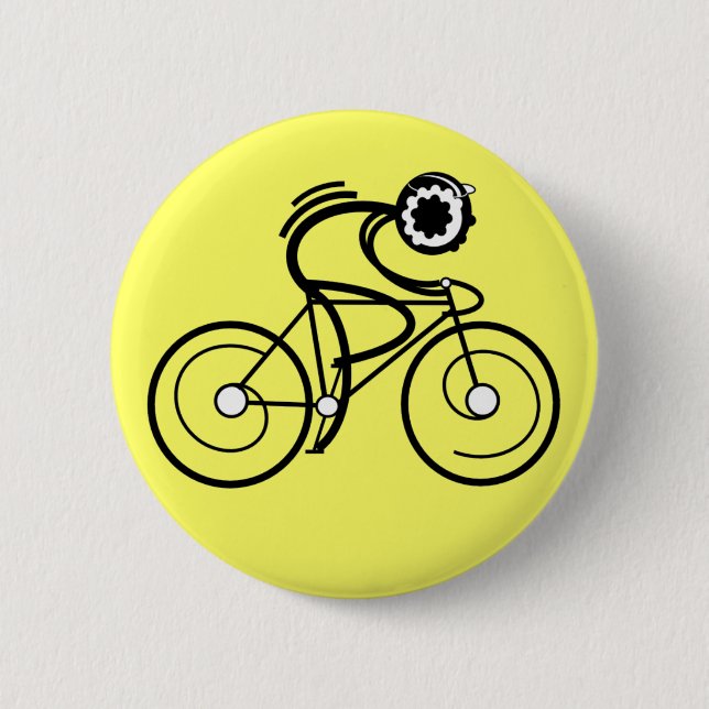 CYCLE ON! Racer 6 Cm Round Badge (Front)