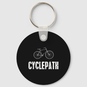 Cycle-path Funny Cycling Mountain Biking Cyclists Key Ring