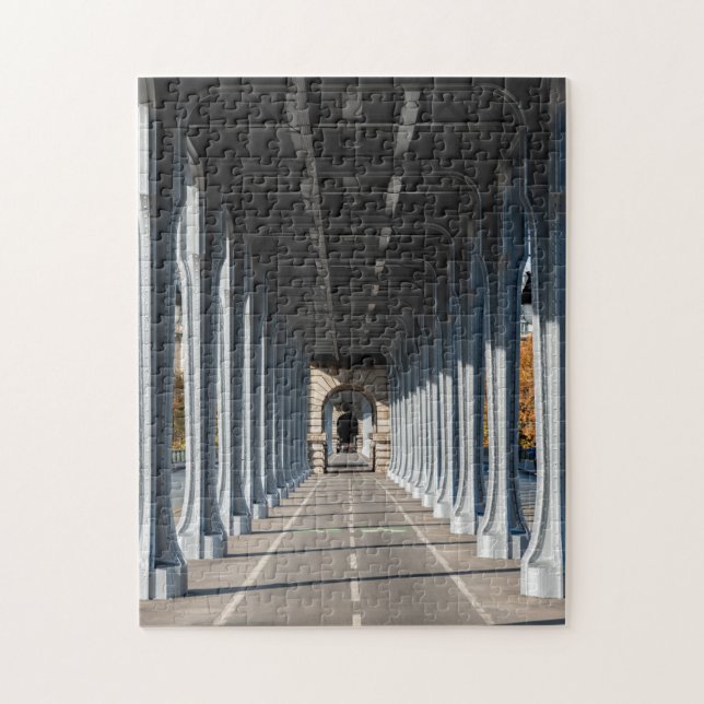 Cycle Path on the pont Bir-Hakeim - Paris, France Jigsaw Puzzle (Vertical)