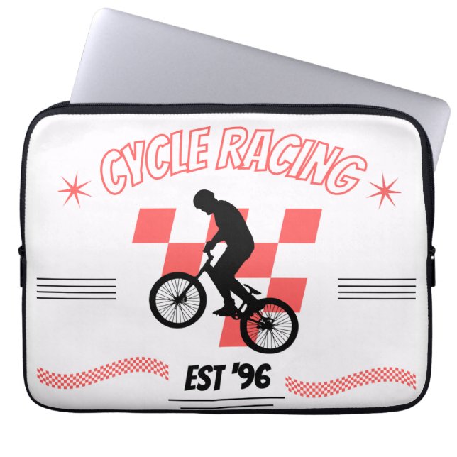 CYCLE RACING LAPTOP SLEEVE (Front)