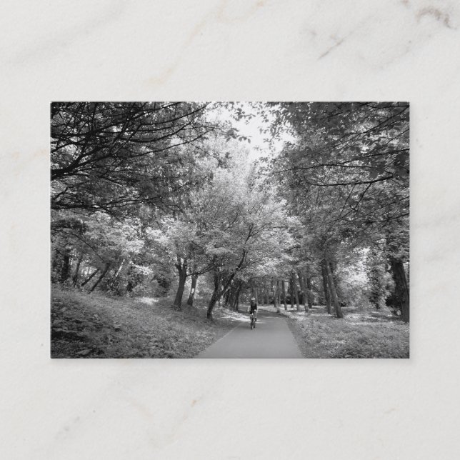 Cycle Way - Black and White Business Card (Front)