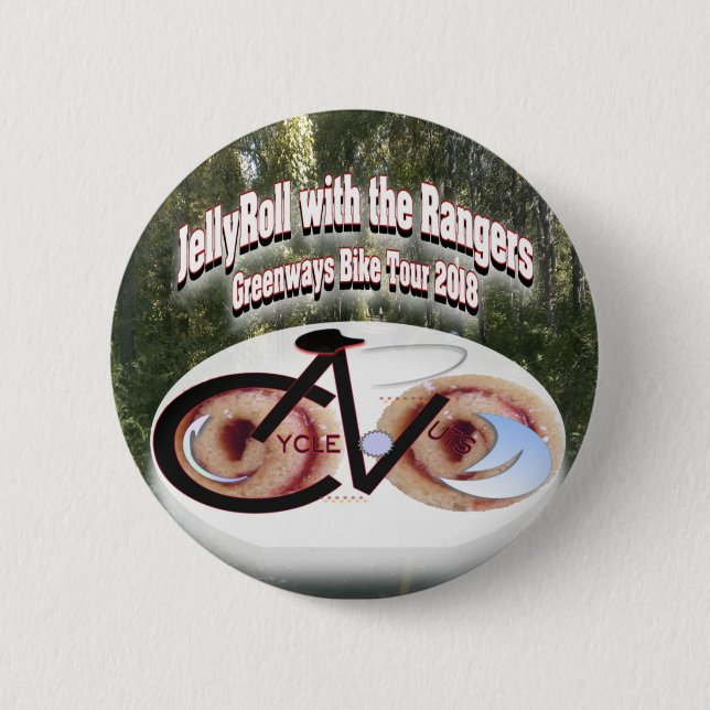 CycleNuts JellyRoll with the Rangers 2018 Button (Front)
