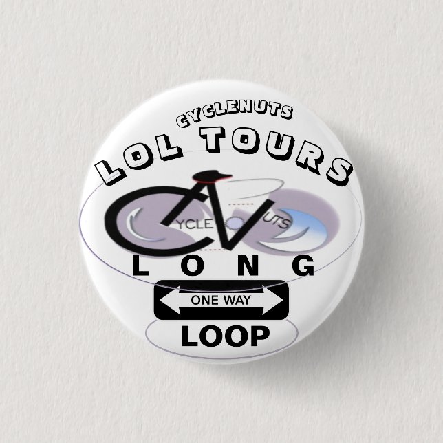 CYCLENUTS LONG ONEWAY LOOP TOUR BUTTON (Front)