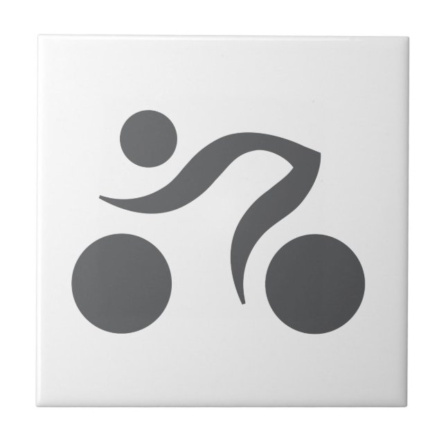 Cycler Freak Ceramic Tile (Front)