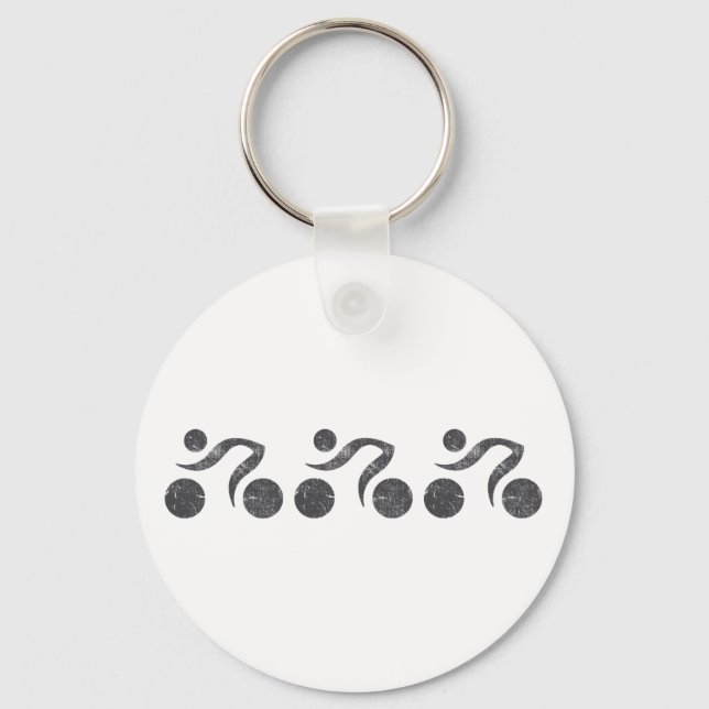 Cyclers in Grey Key Ring (Front)
