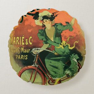 'Cycles de La Metropole', Marie & Co. (colour lith Round Cushion