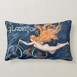 Cycles Gladiator by Georges Massias Vintage Lumbar Cushion