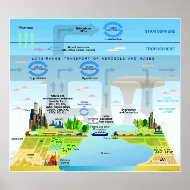 Cycles of Elements in the Earth's Atmosphere Chart (Front)