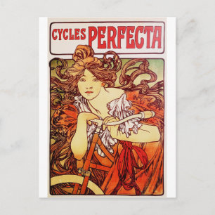 Cycles Perfecta by Alphonse Mucha Postcard