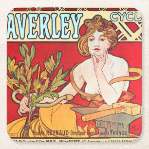 Cycles Waverley, Mucha Square Paper Coaster