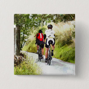 CYCLING 15 CM SQUARE BADGE