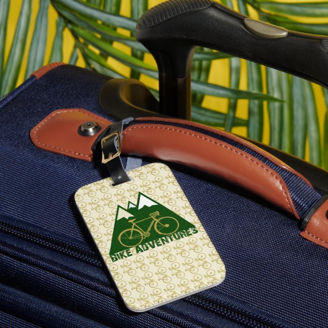 cycling adventure - bikes luggage tag (Front Insitu 1)